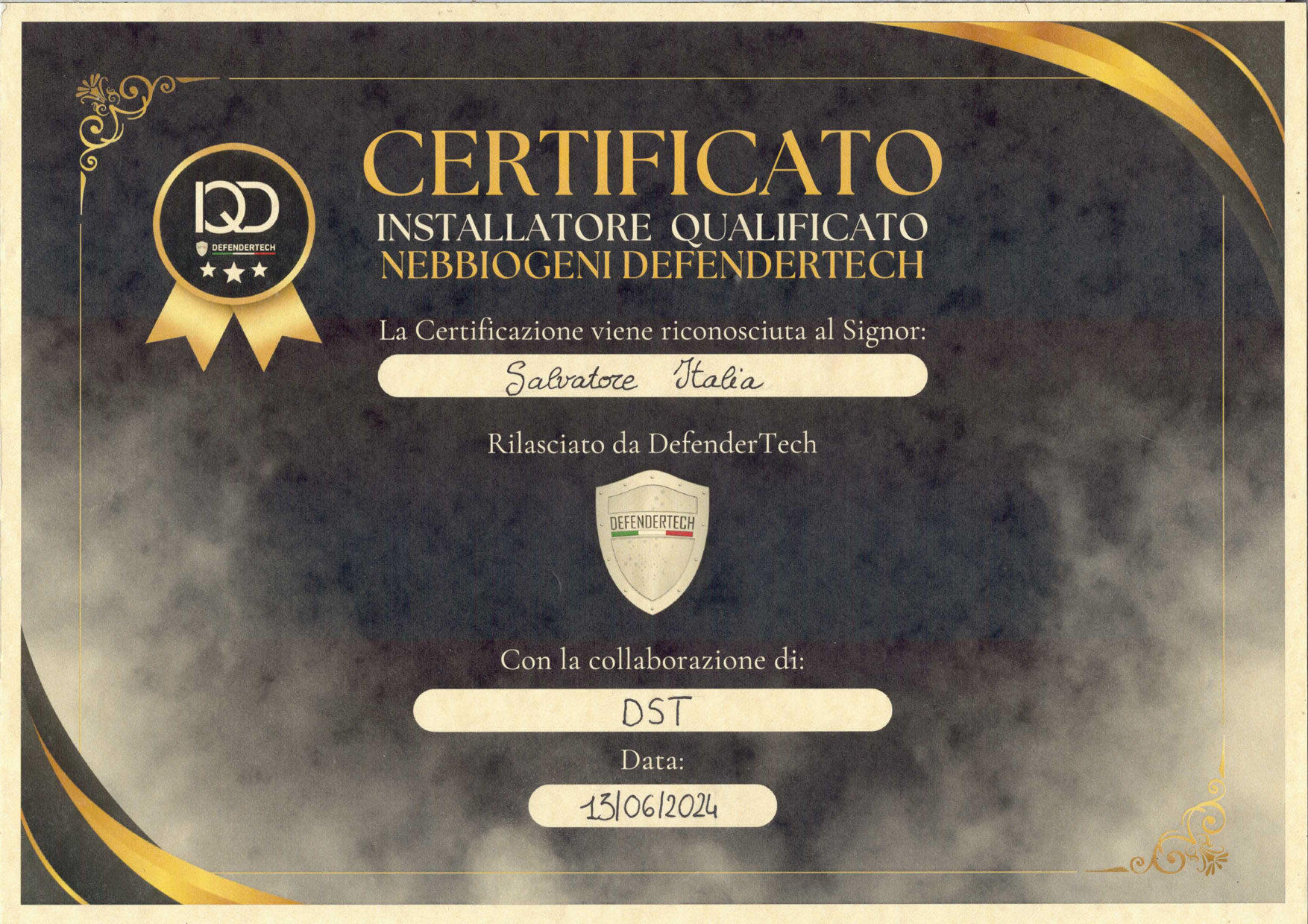 Certificazione Defendertech